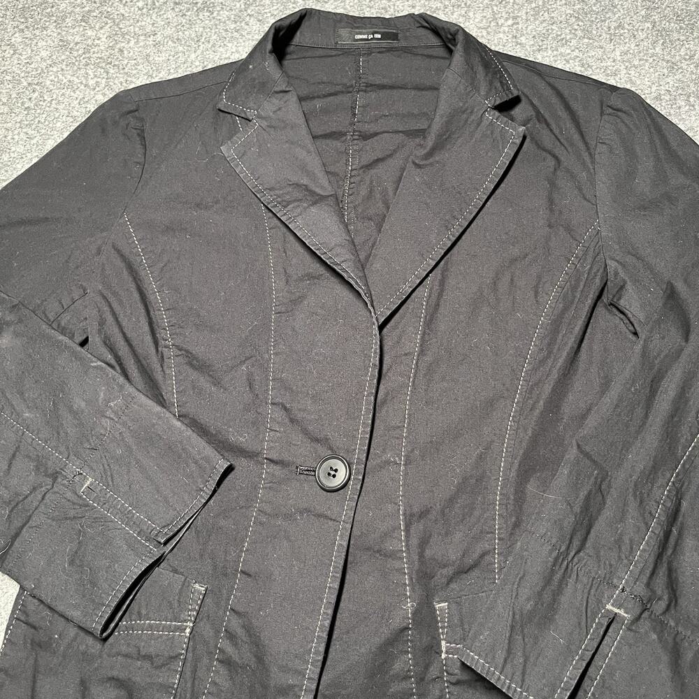 Comme Ca Ism Jacket Womens Medium Black Blazer Button Lightweight Japanese